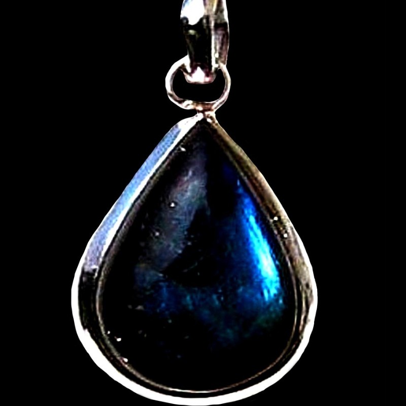 Pendentif indien argent Labradorite - Bijoux indiens