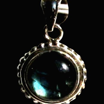 Pendentif indien argent Labradorite - Bijoux indiens