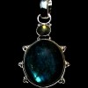 Pendentif indien argent Labradorite - Bijoux indiens