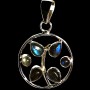Pendentif indien argent Labradorite - Bijoux indiens
