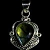 Pendentif indien argent Labradorite - Bijoux indiens