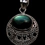 Pendentif indien argent Labradorite - Bijoux indiens