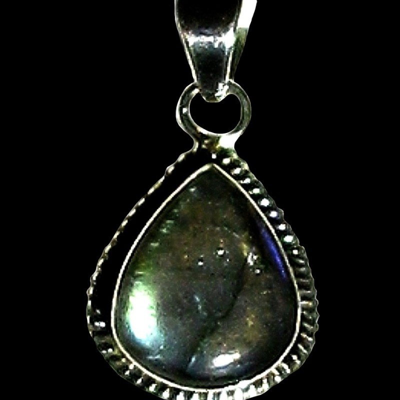 Pendentif indien argent Labradorite - Bijoux indiens