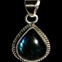 Pendentif indien argent Labradorite - Bijoux indiens