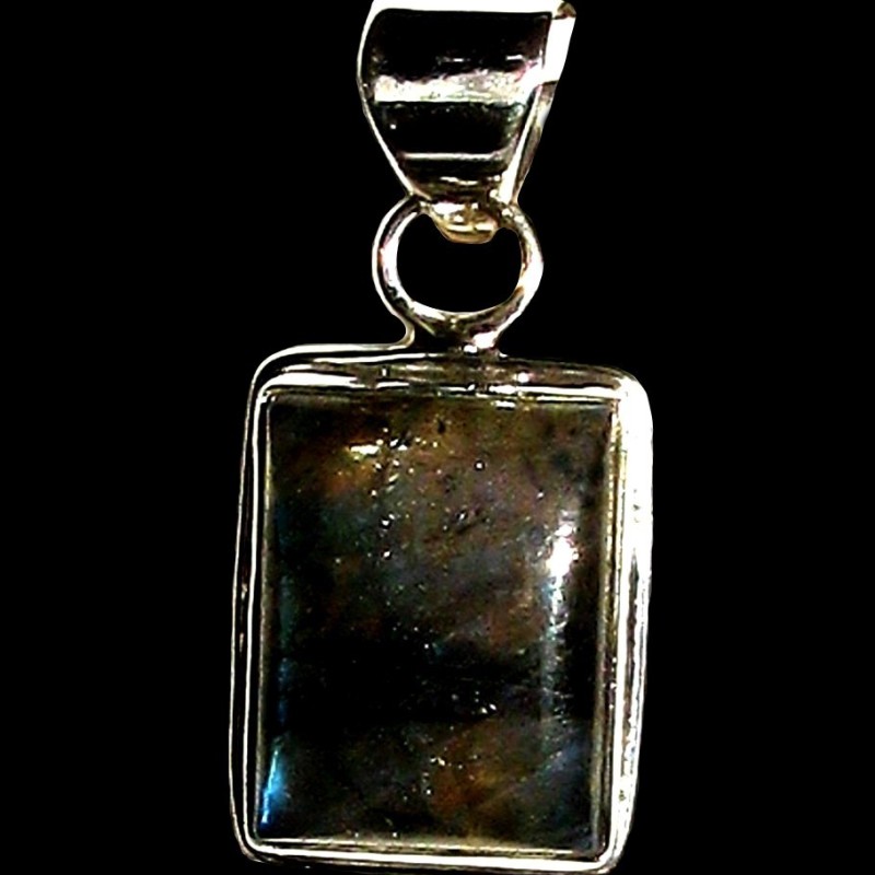 Pendentif indien argent Labradorite - Bijoux indiens