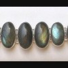 Bracelet indien argent Labradorite - Bijoux indiens