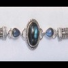 Bracelet indien argent Labradorite - Bijoux indiens