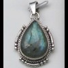 Pendentif indien argent Labradorite - Bijoux indiens