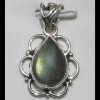 Pendentif indien argent Labradorite - Bijoux indiens