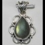 Pendentif indien argent Labradorite - Bijoux indiens