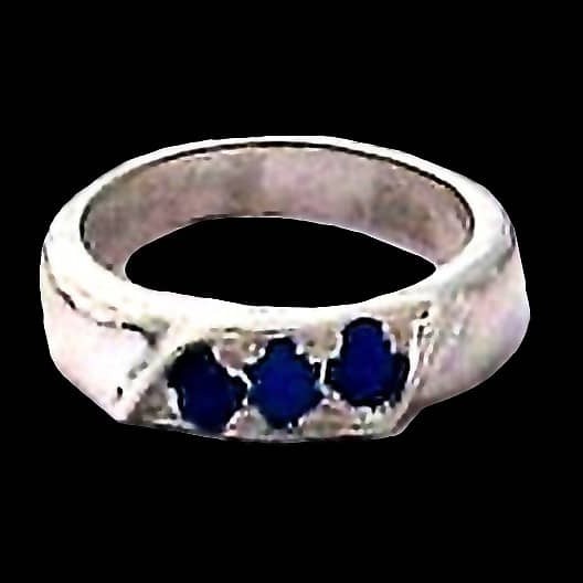 Bague argent Lapis Lazuli - Bijoux Inde - Bijoux indiens