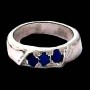 Bague argent Lapis Lazuli - Bijoux Inde - Bijoux indiens