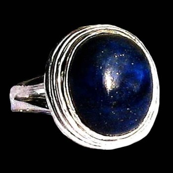 Bague argent Lapis Lazuli - Bijoux Inde - Bijoux indiens