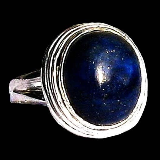 Bague argent Lapis Lazuli - Bijoux Inde - Bijoux indiens