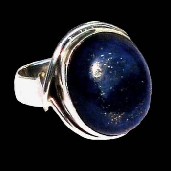 Bague argent Lapis Lazuli -Bijoux Inde - Bijoux indiens