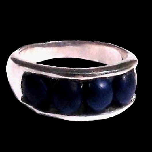 Bague argent Lapis Lazuli - Bijoux Inde - Bijoux indiens