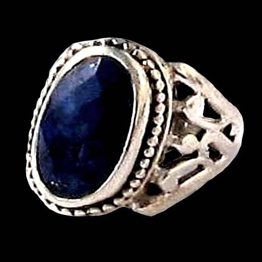 Bague argent Lapis Lazuli - Bijoux Inde - Bijoux indiens