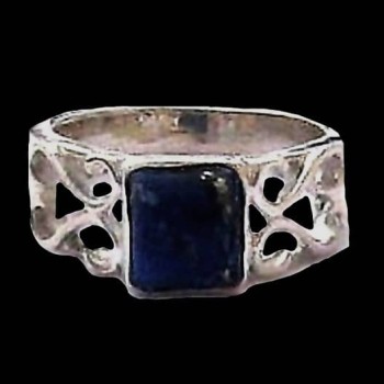 Bague argent Lapis Lazuli - Bijoux Inde - Bijoux indiens