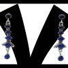 Boucles d'Oreilles argent Lapis-Lazuli - Bijoux indiens