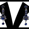 Boucles d'Oreilles argent Lapis-Lazuli - Bijoux indiens