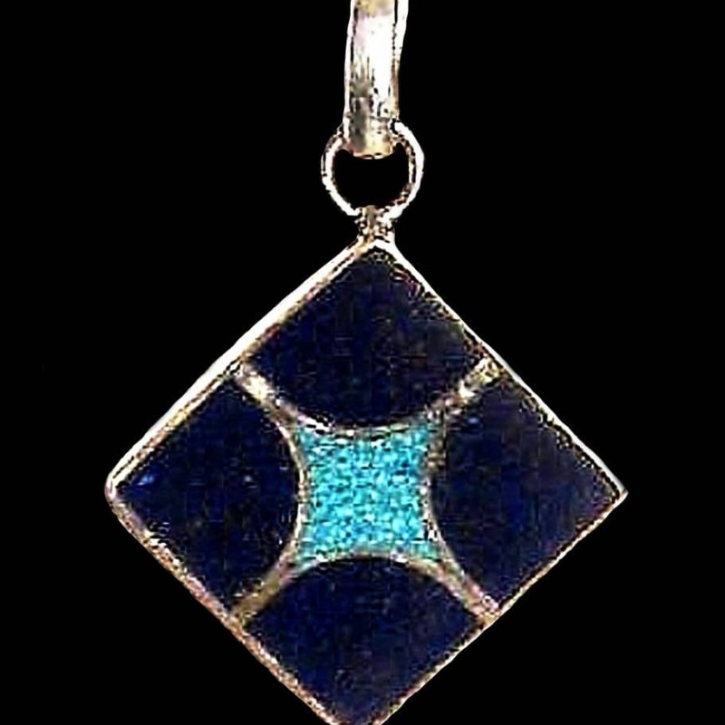 Pendentif argent Lapis-Lazuli - Bijoux indiens
