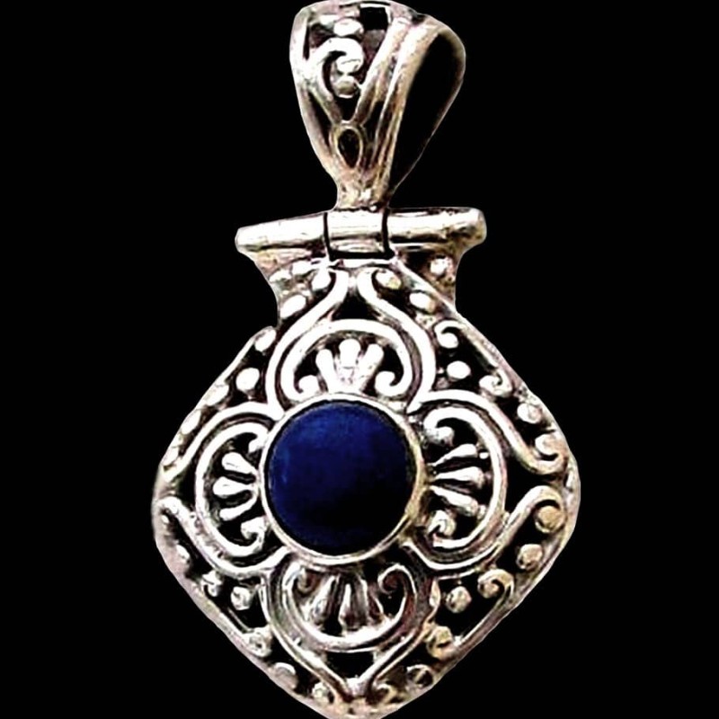 Pendentif argent Lapis-Lazuli - Bijoux indiens