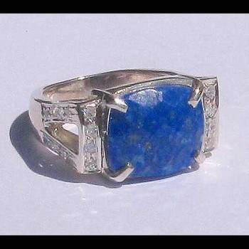 Bague argent Lapis Lazuli - Bijoux Inde - Bijoux indiens