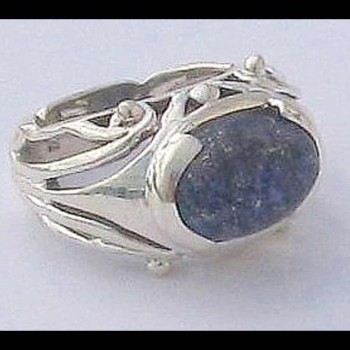 Bague argent Lapis Lazuli - Bijoux Inde - Bijoux indiens