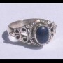 Bague argent Lapis Lazuli - Bijoux Inde - Bijoux indiens