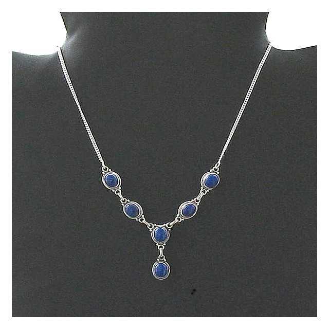 Collier argent Lapis-Lazuli - Bijoux indiens