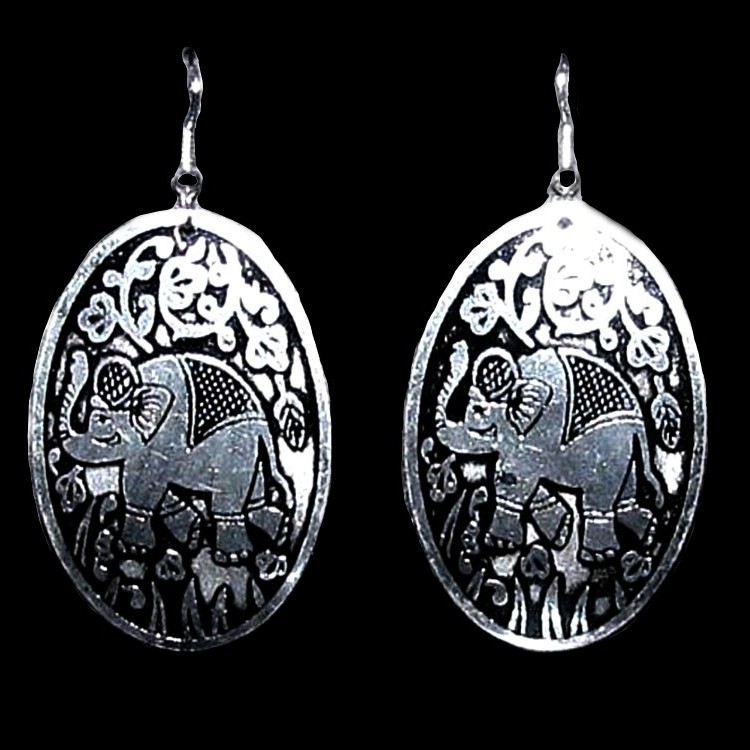 Métal - Boucles d'Oreilles indiennes - Bijoux indiens