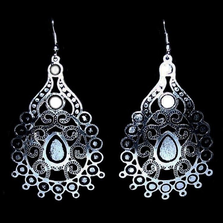 Métal - Boucles d'Oreilles indiennes - Bijoux indiens