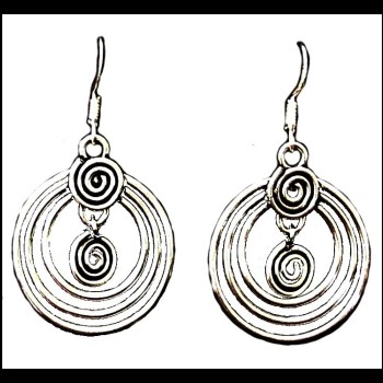 Métal - Boucles d'Oreilles indiennes - Bijoux indiens