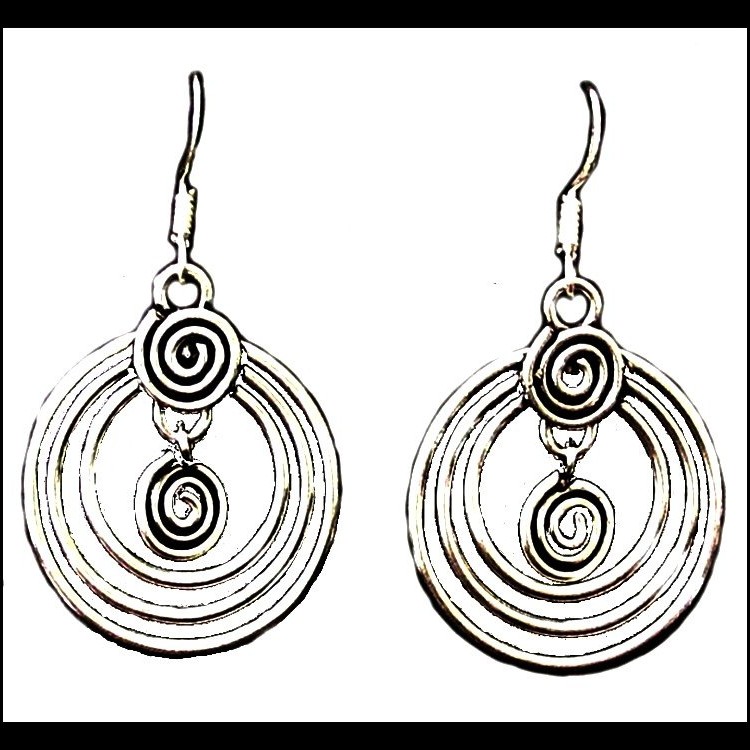 Métal - Boucles d'Oreilles indiennes - Bijoux indiens