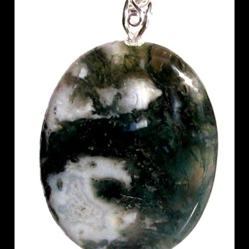 Bijoux en Agate Mousse - Pendentif indien - Bijoux fantaisie