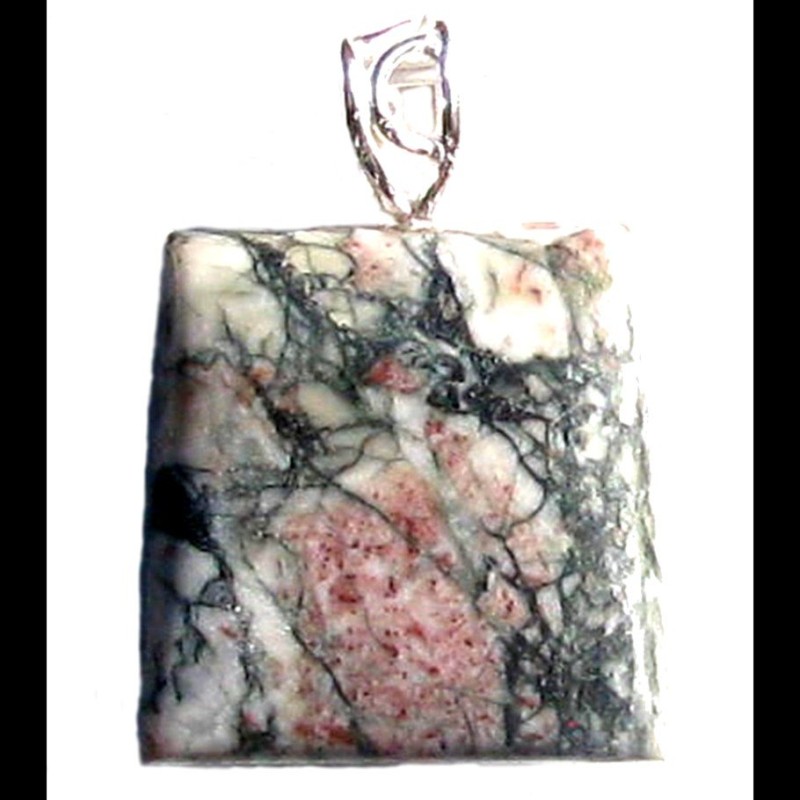 Bijoux en Agate Marbre - Pendentif indien - Bijoux fantaisie