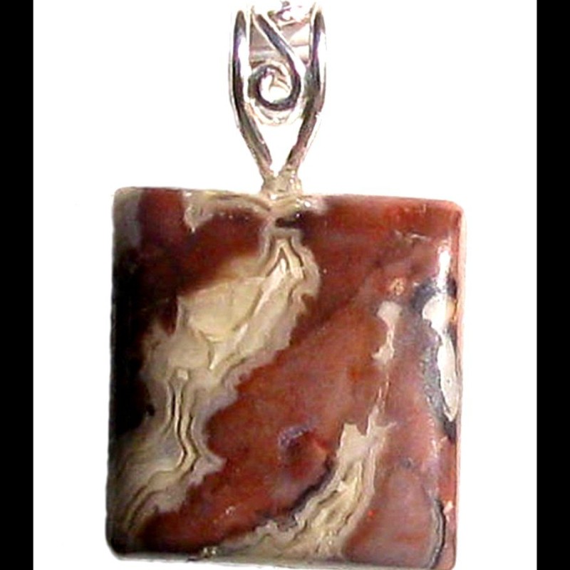 Bijoux en Jaspe Paysage - Pendentif indien - Bijoux fantaisie