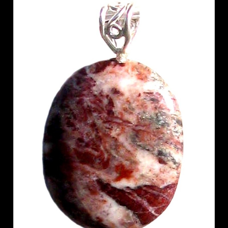 Bijoux en Jaspe Paysage - Pendentif indien - Bijoux fantaisie