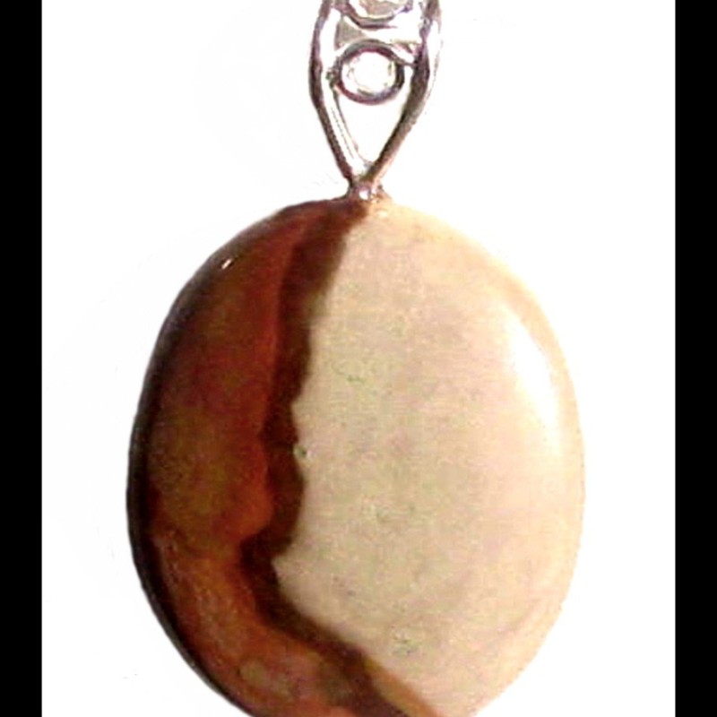 Bijoux en Jaspe Paysage - Pendentif indien - Bijoux fantaisie