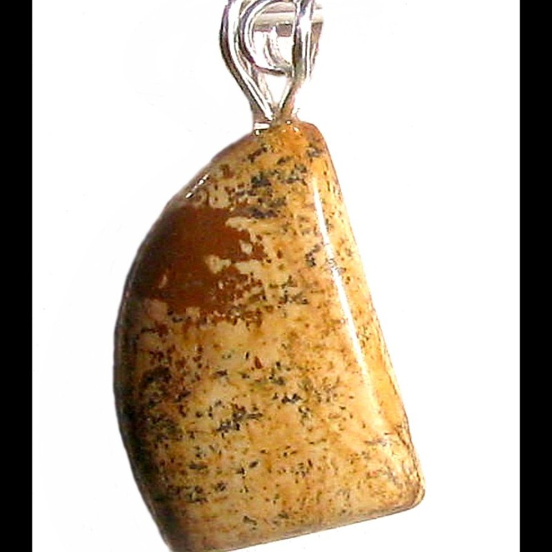 Bijoux en Jaspe Paysage - Pendentif indien - Bijoux fantaisie