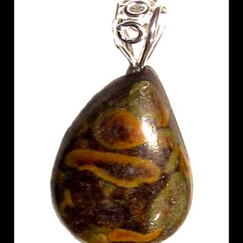 Bijoux en Jaspe Paysage - Pendentif indien - Bijoux fantaisie