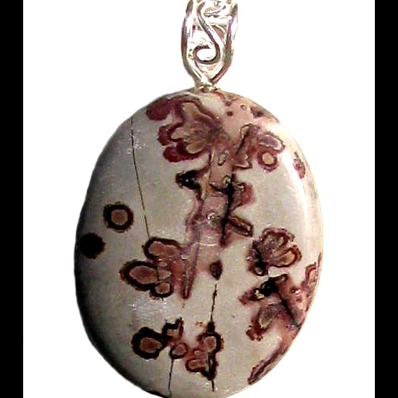 Bijoux en Jaspe Paysage - Pendentif indien - Bijoux fantaisie