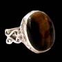 Bague indienne Oeil de Tigre - Bijoux indiens argent