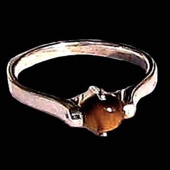 Bague indienne Oeil de Tigre - Bijoux indiens argent