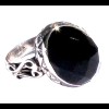 Bijoux indiens - Bague Onyx - Bague indienne en argent