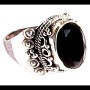 Bijoux indiens - Bague Onyx - Bague indienne en argent