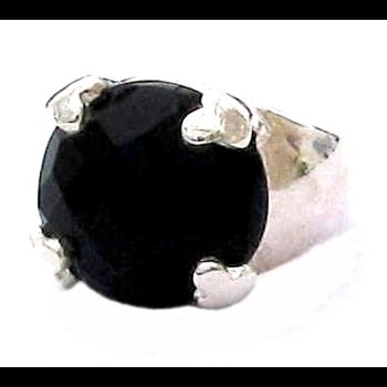 Bijoux indiens - Bague Onyx - Bague indienne en argent