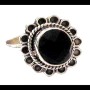 Bijoux indiens - Bague Onyx - Bague indienne en argent