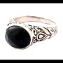 Bijoux indiens - Bague Onyx - Bague indienne en argent