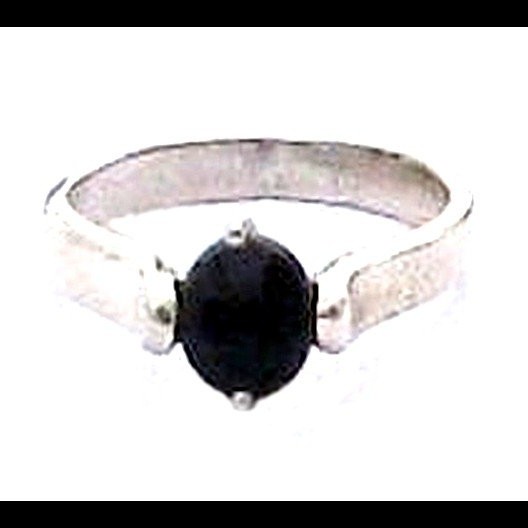 Bijoux indiens - Bague Onyx - Bague indienne en argent